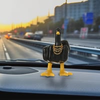 KIAYOO Középső Ujjas Kacsa Autó Dekoráció - Vicces Gyanta Szobor Íróasztalra, Műszerfalra - Ajándék Férfiaknak, Nőknek, Barátoknak 2