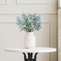N&T NIETING Művirág Szett - 15 db Élethű Gypsophila Virágcsokor Esküvői Dekorációhoz, Kék és Fehér Színben, 29 cm 4