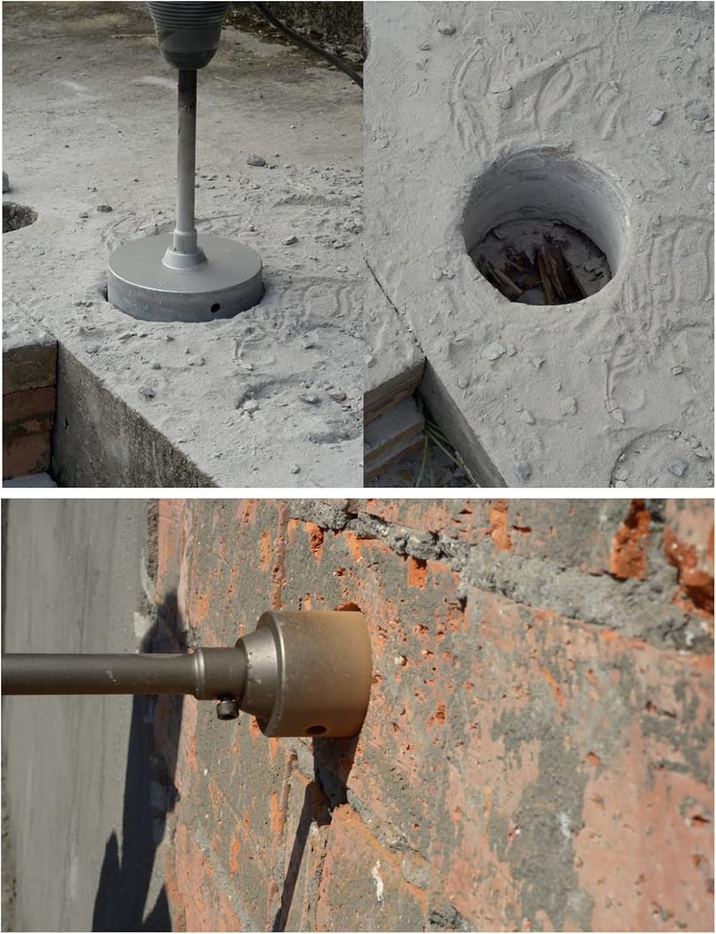 Binota 125mm-es SDS Plus betonlyukfúró, 220mm-es szárral, téglához és kőfalhoz