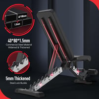 JOROTO MD60 Állítható Edzőpad, Összecsukható Súlyzópad Otthoni Edzéshez, Döntött Pad 1,5 mm Vastagított Acélból, 360 kg Teherbírással 3
