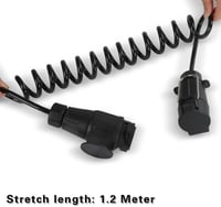 Qiping 13-7 pólusú előre kábelezett adapter - 1,2m utánfutó hosszabbító 3