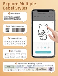 Makeid S1 Pro Bluetooth címkenyomtató - Gyors, tintamentes, LCD kijelzős 6