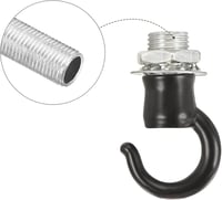 YOKIVE 2db Lámpa Menetes Cső 43cm M10 1mm Menetemelkedéssel - Horganyzott Acél Lámpaszerelvény Csillárokhoz, Lámpákhoz, DIY Világítási Proje 3