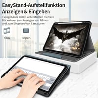HOLIMET iPad Air 11/10,9" Tok M3/M2/6/5/4 Generációhoz, Apple Pencil Tartóval, Kék PU Bőr Védőtok, Automatikus Alvás/Ébresztés, Állítható Ál 4