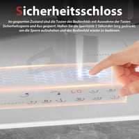 Cooksir 4 zónás indukciós főzőlap 3500W teljesítménnyel, 59 cm-es beépíthető fehér kerámiaüveg felülettel, kombinált zónával és dugvillás cs 4