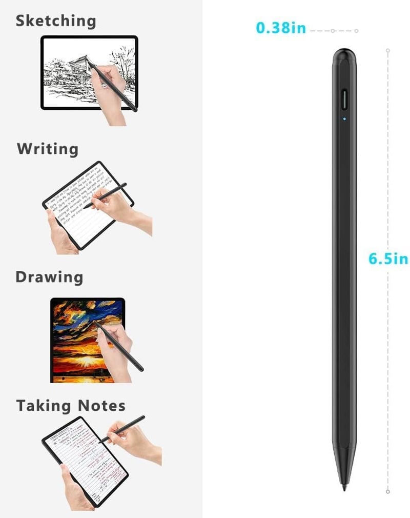 Apple iPad Stylus Toll - Kompatibilis Pro, Air, Mini Modellekkel (2018-2023)