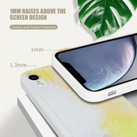 Apple iPhone XR Művészi Festékfoltos Fehér Ütésálló Szilikon Tok 4
