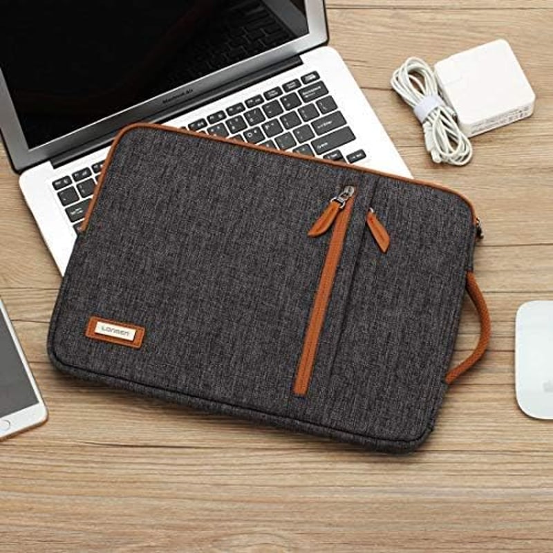 LONMEN 17,3" Vízálló Laptop Táska Fogantyúval - Sötétszürke, Lenovo/Dell/HP/Acer Kompatibilis