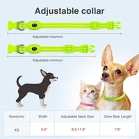 YFbrite USB-s világító nyakörv kutyáknak és macskáknak - Zöld, XS méret 6