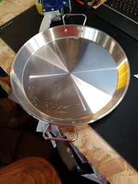 Tigaie pentru paella din oțel inoxidabil Baumalu 40 cm, 9 persoane, pentru inducție și toate tipurile de plite, cu mânere nituite, încălzire rapidă 2