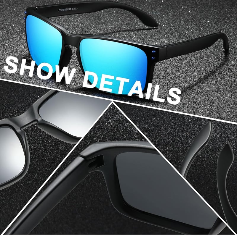 LEDING&BEST Polarizált Napszemüveg UV-védelemmel, Törhetetlen Kerettel - Férfi, Női