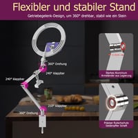 Állítható 10" LED körfény íróasztalra, telefontartóval - YouTube, TikTok, videóhívás (Fehér) 4
