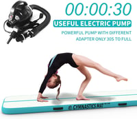 HOEXISUP Felfújható Tornaszőnyeg 4 méteres - Kék PVC Edzőmatrac Fitness Gyakorlatokhoz, Otthoni Edzéshez 3