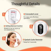 TOUCHBeauty LED-es elektromos szempillagöndörítő, 3 hőfokozattal, gyors felfűtéssel 7