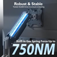 BONTEC Dupla Monitorkar 32 Colos Képernyőkhöz, Gázrugós, VESA 75/100 3