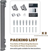 HollyHOME Biztonsági Ajtórács Lépcsőhöz, 0-300 cm Szélesíthető, Egykezes Nyitás, Babáknak és Háziállatoknak, Bel- és Kültéri Használatra, Sz 7