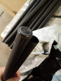 Set de 2 stâlpi telescopici pentru prelată Muyohix, stâlpi reglabili pentru camping — suprafață uzată, cu urme de rugină (stare: vezi a 2-a fotografie) 2