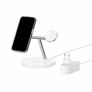 Belkin BoostCharge Pro 3-u-1 Qi2 bežični punjač — neispravan, za dijelove: ne puni (stanje: vidi 2. sliku)