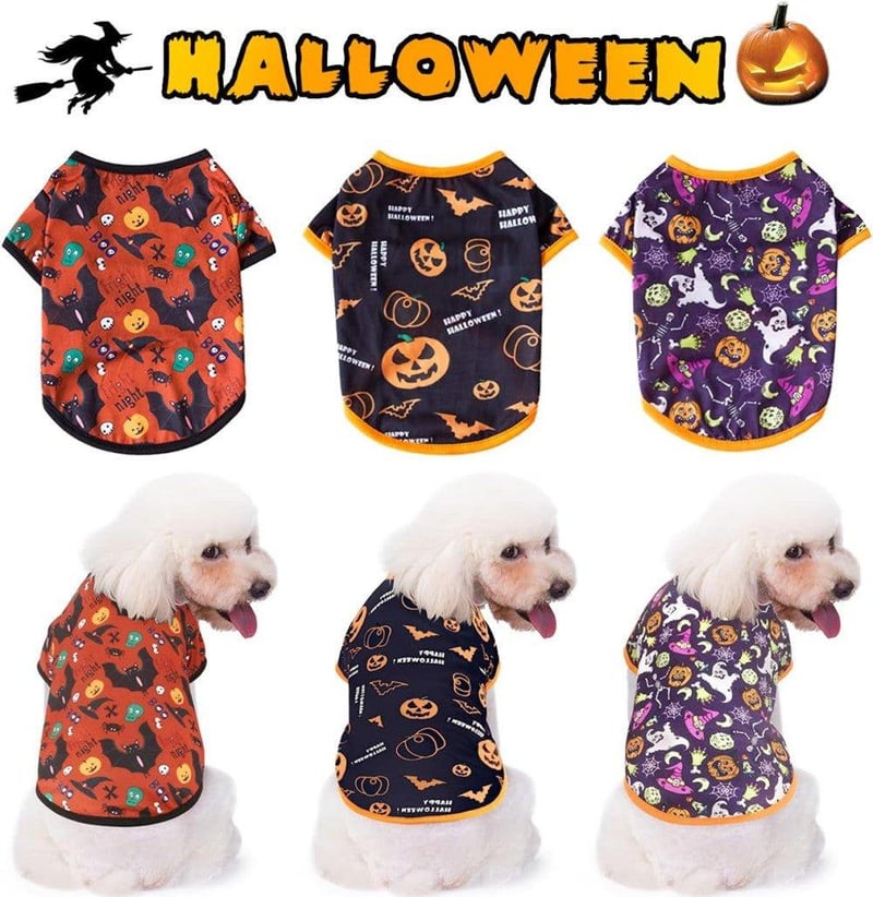 Tökös Halloween Kutyapizsama Kistestű és Közepes Ebeknek