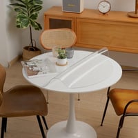 Eralove Átlátszó Kerek Asztalvédő Fólia - 120 cm Átmérőjű PVC Terítő - 2 mm Vastag Vízálló Asztalterítő - Szagtalan, Méretpontos Műanyag Véd 1