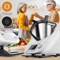 Thermomix TM6 és TM5 csúsztatólap - Fekete akril, fogantyús, mérlegkímélő 3
