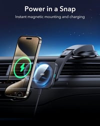ESR HaloLock mágneses autós vezeték nélküli töltő iPhone 15/14/13/12 sorozathoz, fekete 2