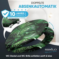 Sanilo Palmdream WC-ülőke önzáró mechanizmussal, fából készült, könnyen szerelhető, strapabíró zsanérokkal, 2,91 kg, kerek forma 3
