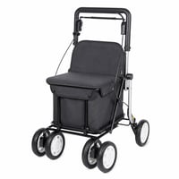 Cărucior de cumpărături cu scaun Carlett Comfort Assist, gri închis — defect, funcționează parțial: o frână este deteriorată (stare: vezi a 2-a imagine) 1