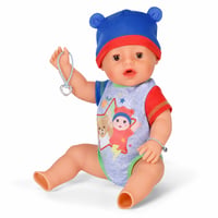 BABY born lutka Jonas 43 cm - s 10 funkcija, s dodacima - NEISPRAVNO: — neispravno, djelomično radi: noga se ne može fiksirati (stanje: vidi 2. sliku) 1
