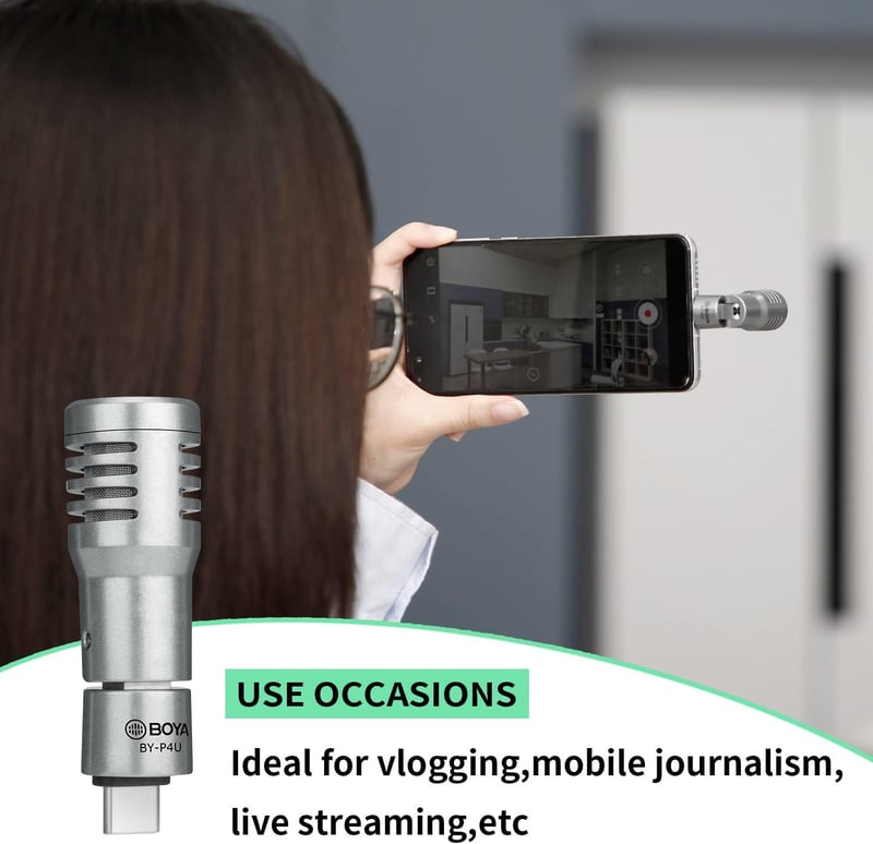 Boya BY-P4U USB-C mikrofon Android telefonokhoz és laptopokhoz, vlogoláshoz