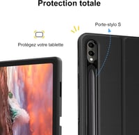 SENGBIRCH Bluetooth Billentyűzet Tok Samsung Tab S10/S9 Ultra 14.6" - Háttérvilágítás 7 Színben, Érintőpados Vezeték Nélküli Billentyűzet, S 5