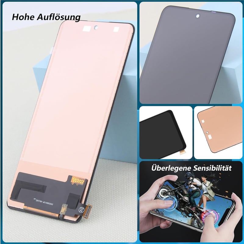 RongZy LCD Kijelző Xiaomi Redmi Note 10 Pro/Max Telefonhoz - Érintőképernyős Digitalizáló Csereképernyő Szerelőkészlettel, Fekete