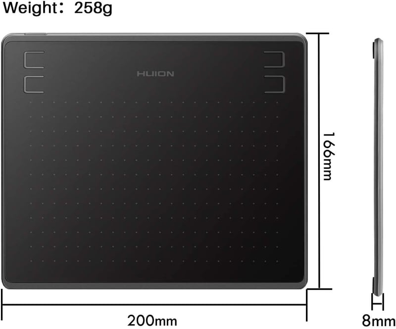 HUION HS64 rajztábla kezdőknek, 6,3x4 hüvelykes, akkumélkülös tollal
