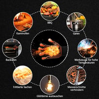 SOUTHGATE Hőálló Grillkesztyű 800°C - Csúszásmentes Szilikon Bevonatú BBQ Kesztyű (S/M) 7