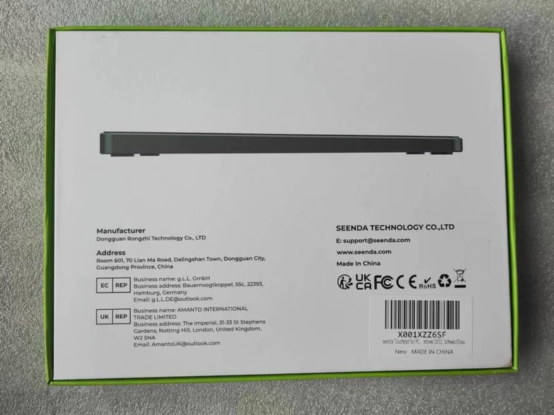 seenda Érintőpad PC-hez - Edzett Üveg Felületű Vezetékes Trackpad Alumínium Alappal, Nagy Pontosságú Navigáció Windows 10/11 Rendszerekhez (