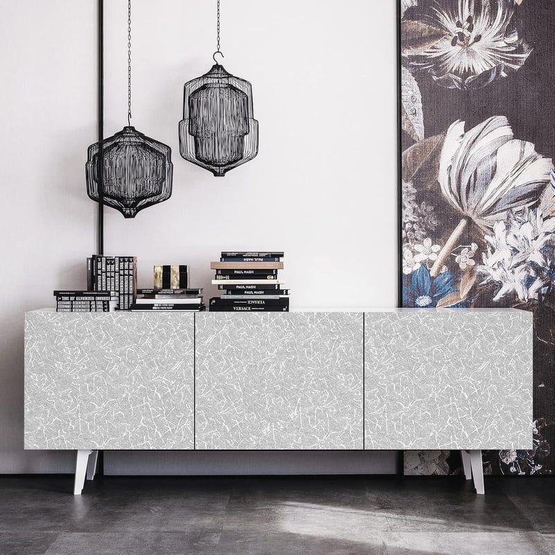 Abyssaly Öntapadós Bútorfólia Szürke 90x500 cm - Vízálló, Hőálló Dekorációs Fólia Matt Selyem Felülettel Bútorokra, Falakra, Szekrényekre