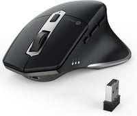 iClever Vezeték Nélküli Bluetooth Egér - Újratölthető, Ergonomikus, 3 Eszközhöz Csatlakoztatható, 5 DPI Beállítás, Csendes Kattintás, Ezüst- 1