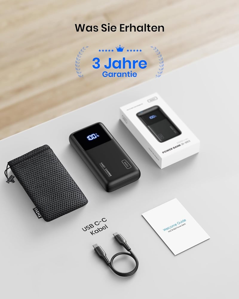 INIU 25000 mAh Power Bank 100W USB-C Laptop Töltő - Hordozható Külső Akkumulátor MacBook, Surface, iPad, iPhone Készülékekhez