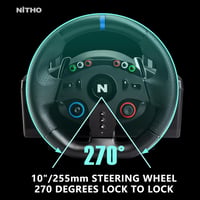 NITHO Drive Pro ONE Versenyszimulátor Kormány Pedálokkal és Váltóval, 270 Fokos Holtpont Nélküli PC Játékkormány Windows Szimulációs Játékok - Drive Pro ONE PC 6