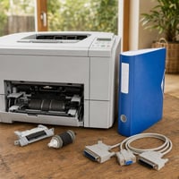 Uredski set za HP LaserJet: 1x set valjaka + 1x registrator A4 + 1x RS232 kabel 1