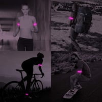 Nasharia LED-es karpánt 4 db, rózsaszín - Fényvisszaverő biztonsági fényszalag futáshoz, kutyasétáltatáshoz 7