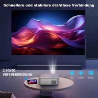 FRESHDEW Natív 1080P WiFi Projektor Bluetooth 5.2 Kapcsolattal - Elektromos Fókusz, 26000L LCD Házimozi Vetítő iOS/Android Kompatibilitással 4