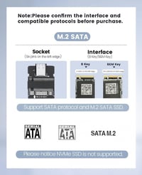 ORICO M.2 SATA SSD Ház USB-C Csatlakozóval, Alumínium, 6Gbps Sebesség 6