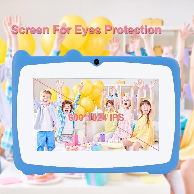 C idea Gyerektablet 7" - Android 12, 32GB, Kék, IWAWA Oktatójátékokkal, 3-7 Éveseknek