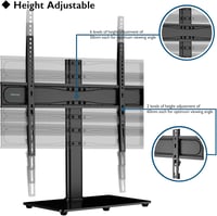 BONTEC LCD LED TV állvány üveglap tartó konzol, fekete televízióhoz 3