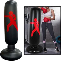 Everlast 160cm-es Felfújható Boxzsák, Szabadon Álló PVC Edzőtorony Felnőtteknek és Tiniknek - Fekete 2
