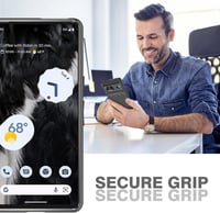 Google Pixel 7 Rácsmintás Vékony Fekete Védőtok - Ütésálló TPU 3