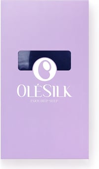 OLESILK Selyem Alvómaszk - Nagy Méretű, Állítható, Sötétkék, Férfiaknak és Nőknek 14