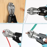 SHALL Mini Drótvágó 210mm - Erős Kézi Csípőfogó Állítható Nyitással, Biztonsági Zárral, Ergonomikus Markolattal és Övtáskával, 7mm Vágókapac 7
