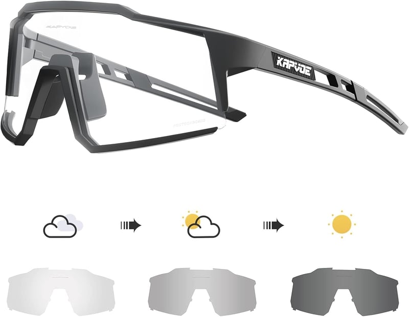 KAPVOE Fotokróm Kerékpáros Napszemüveg TR90 Kerettel Unisex
